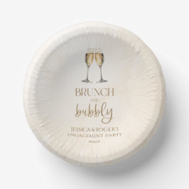 Brunch und Bubbly Engagement Party Brunch Pappteller