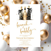Brunch und Bubbly Gold Champagner Brautparty