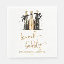 Brunch und Bubbly Gold Champagner Brautparty