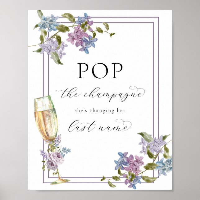 Brunch und Bubbly Lavender und Lilac Brautparty Poster (Vorne)