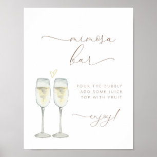 Brunch und Bubbly Mimosa Bar Sign Poster