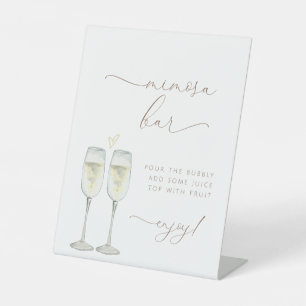 Brunch und Bubbly Mimosa Bar Sign Sockelschild