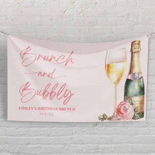Brunch und Bubbly Mimosa Champagne Birthday Brunch Banner