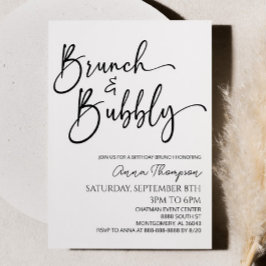 Brunch und Bubbly Minimal Brunch Party Einladung