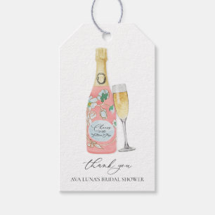 Brunch und Bubbly Pink Brautparty Gefallen Geschenkanhänger
