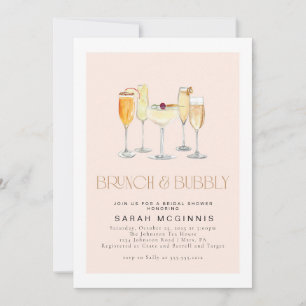 Brunch und Prosecco Champagner-Sekt Dusche Einladu Einladung