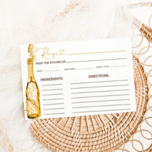 Brunch und Sprudel Brautparty Rezeptkarte Einladung