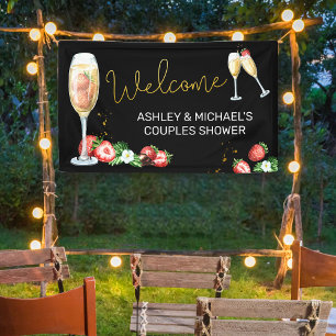 Brunch und Sprudel Brautparty-Willkommensbanner Banner