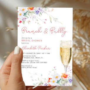 Brunch und sprudelnde botanische Brautparty Einladung