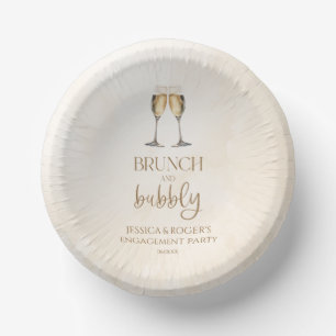 Brunch und sprudelnde Verlobungsfeier Brunch Pappteller