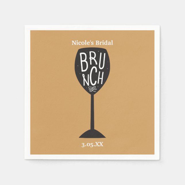 BRUNCH Weinglas ANDERE FARBE & EVENT Napkins Serviette (Vorderseite)
