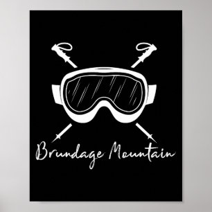 Brundage Mountain Idaho Skibrille Skifahren Skifah Poster