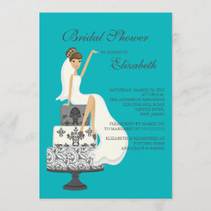 Brune Bride Brune Invitation Turquoise