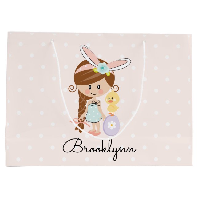 Brune personnalisée d'oreilles de lapin de sac de (Dos)