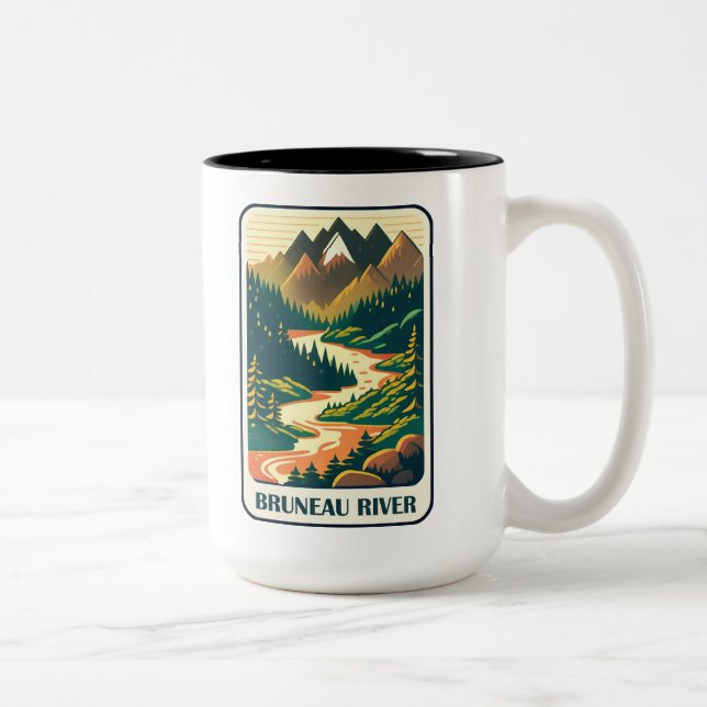 Bruneau River Idaho Colors Zweifarbige Tasse (Rechts)
