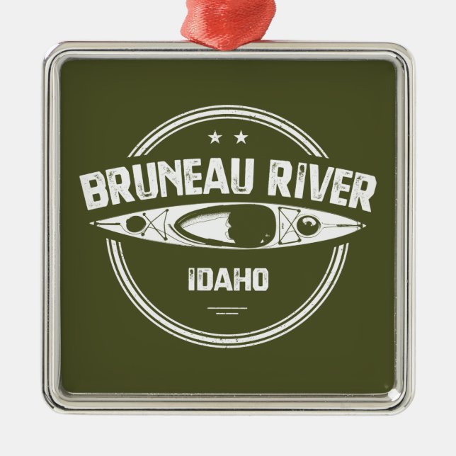 Bruneau River Idaho Kayaking Ornament Aus Metall (Vorne)