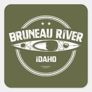 Bruneau River Idaho Kayaking Quadratischer Aufkleber