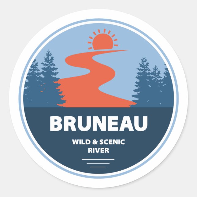 Bruneau Wild und Landschaftlicher Fluss Idaho Runder Aufkleber (Vorderseite)