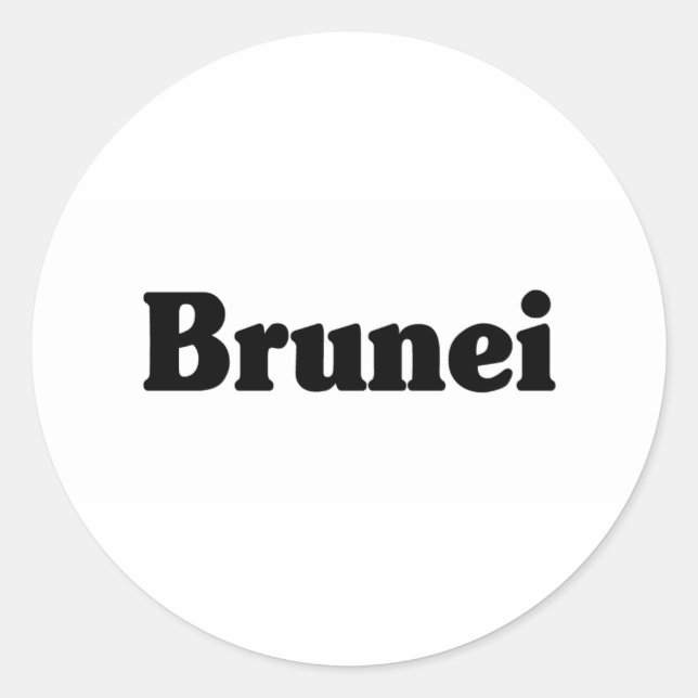 Brunei Classic Style Runder Aufkleber (Vorderseite)