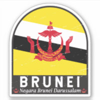 Brunei Flag Emblem gestört Vintag