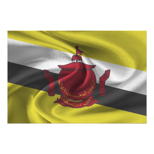 Brunei Flag Fotodruck (Vorne)