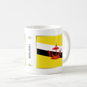 Brunei Flag + Karte Tasse