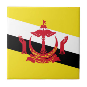 Brunei-Flagge Fliese