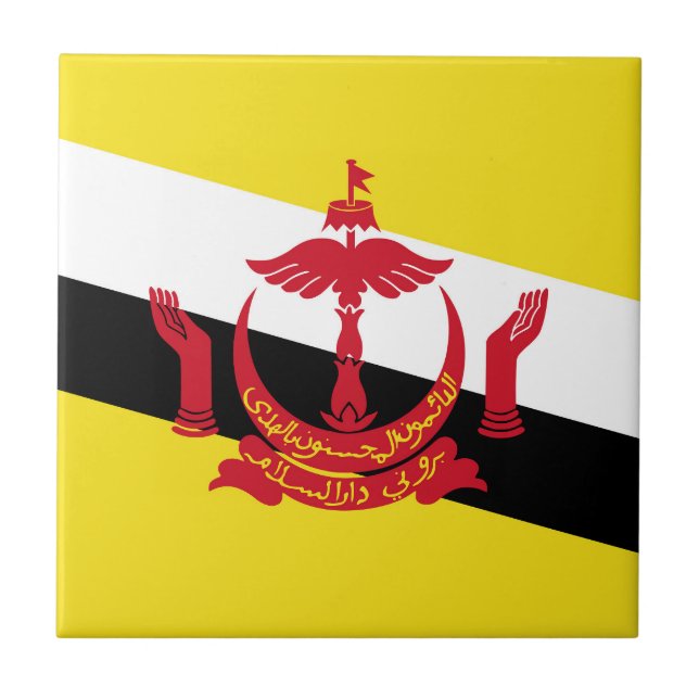 Brunei-Flagge Fliese (Vorderseite)