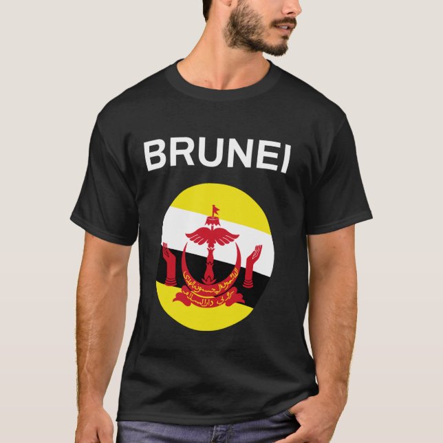 Brunei-Flagge Modern T-Shirt (Vorderseite)