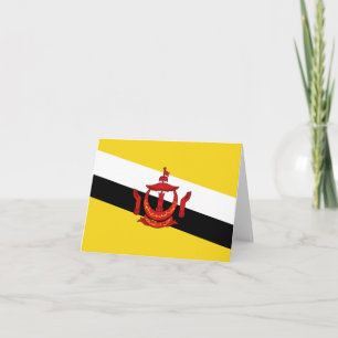 Brunei-Flagge Notizkarte Karte