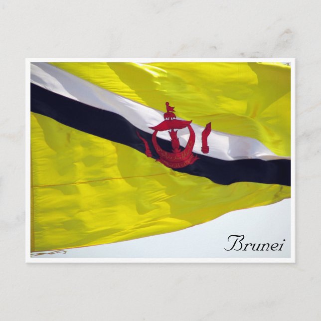 brunei Flagge Postkarte (Vorderseite)