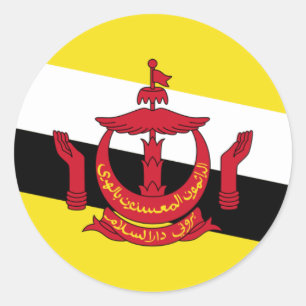 Brunei-Flaggen-Aufkleber Runder Aufkleber