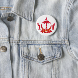 Brunei Landeswappen Symbol Emblem Flagge Button