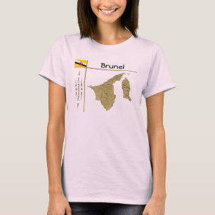 Brunei Map + Flag + T - Shirt