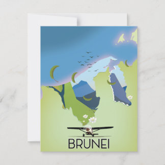 Brunei Map Reiseplakat