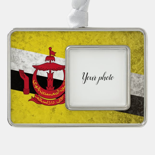 Brunei Rahmen-Ornament Silber (Vorderseite)