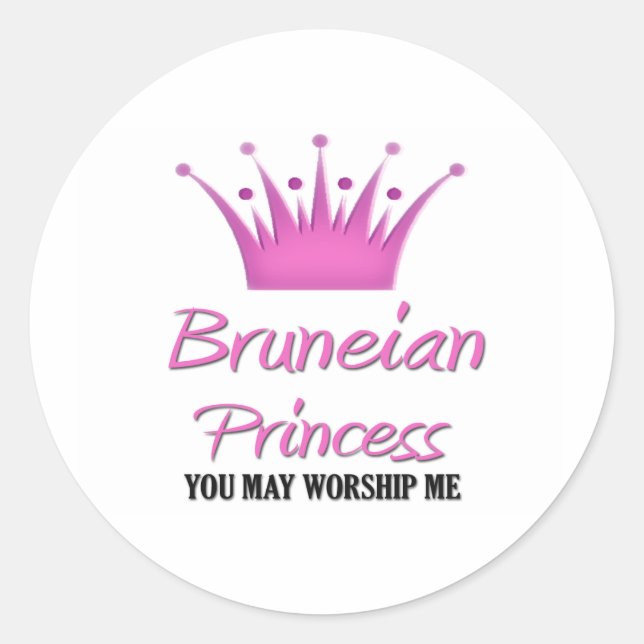 Bruneian Princess Runder Aufkleber (Vorderseite)