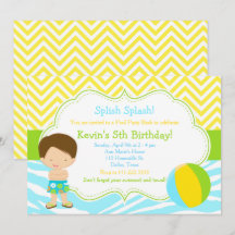 Brünett Boy Pool Party Bash Party