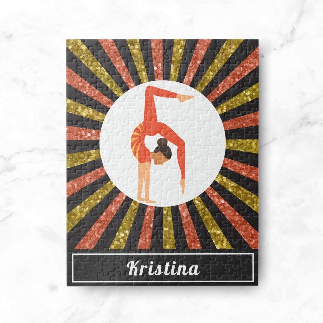 Brünett Gymnastik Gymnastik Gold Orange Name (Von Creator hochgeladen)