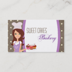 Brunette Baker Purple Brow Cakes Carte de visite
