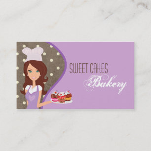 Brunette Baker Purple Brow Cakes Carte de visite