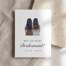 Brünette Bridesmaid für Wasserfarben - Vorschlag P