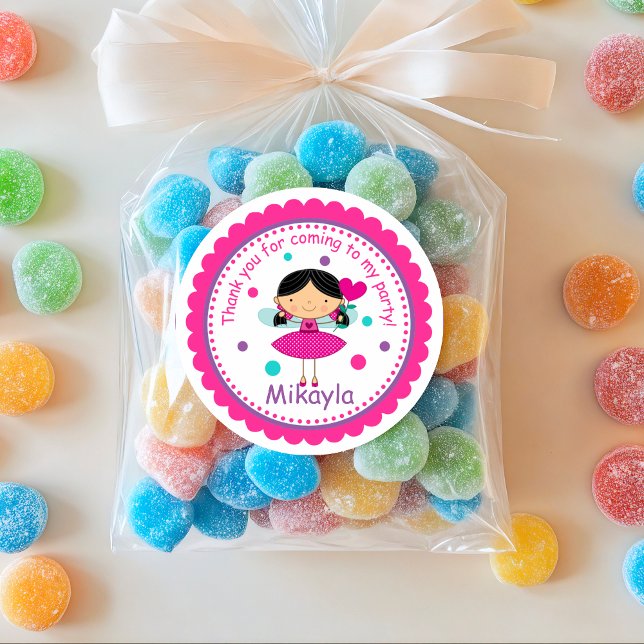 Brunette Fairy Princess Sticker d'anniversaire (Créateur téléchargé)