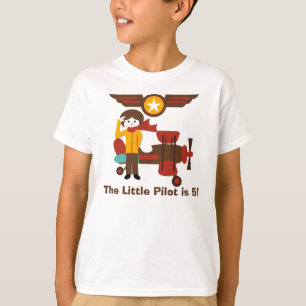 Brunette Girl Pilote Anniversaire T-shirt personna