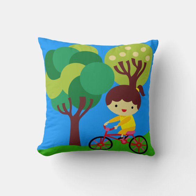 Brunette Girl sur Coussin à vélo (Recto)
