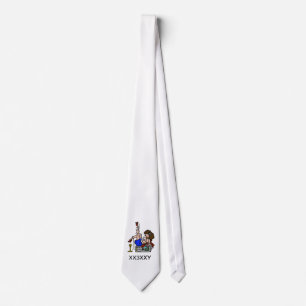 Brunette Ham Radio Pin-up Girl Tie Customize It! Krawatte