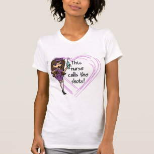 Brünette Krankenschwester-T - Shirts und Geschenk