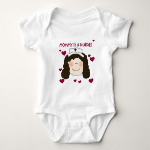 Brünette Mama ist eine Krankenschwester-T - Shirt