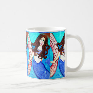 brünette Meerjungfrau-Tasse Kaffeetasse