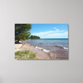 Brunette Park Uferlinie — Lake Superior, Michigan Leinwanddruck
